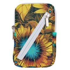 Floral Pattern Background Belt Pouch Bag (small)