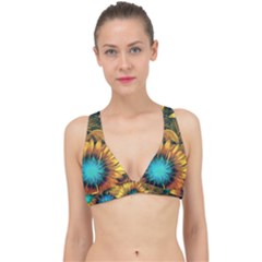 Floral Pattern Background Classic Banded Bikini Top