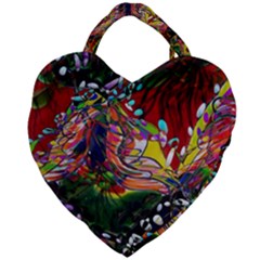 Seamless Abstract Background Red Giant Heart Shaped Tote by Vaneshart