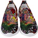 Seamless Abstract Background Red Kids  Slip On Sneakers View1