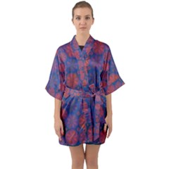 Zappwaits September Half Sleeve Satin Kimono  by zappwaits