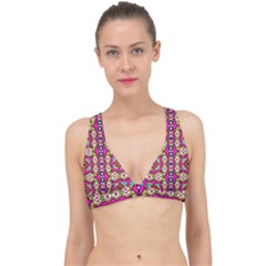 Red Rhombus And Other Shapes                                           Classic Banded Bikini Top