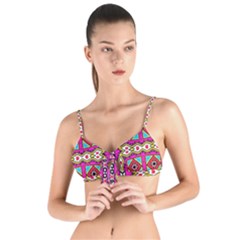 Red Rhombus And Other Shapes                                           Tie Up Cut Bikini Top