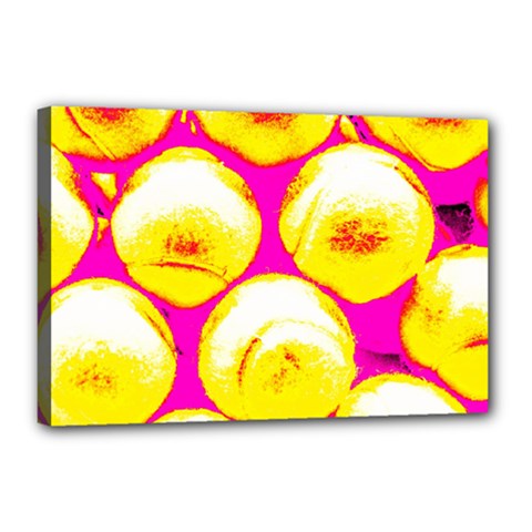 Pop Art Tennis Balls Canvas 18  X 12  (stretched) by essentialimage