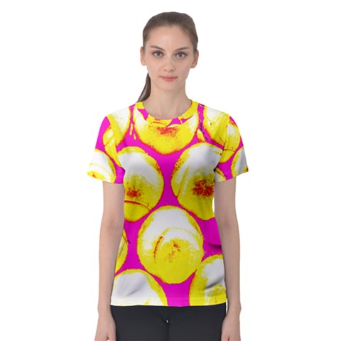 Pop Art Tennis Balls Women s Sport Mesh Tee by essentialimage