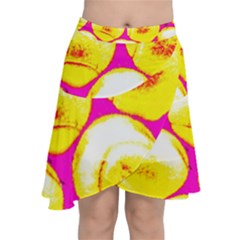 Pop Art Tennis Balls Chiffon Wrap Front Skirt by essentialimage