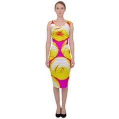 Pop Art Tennis Balls Sleeveless Pencil Dress by essentialimage