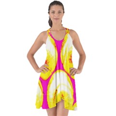 Pop Art Tennis Balls Show Some Back Chiffon Dress by essentialimage