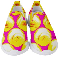 Pop Art Tennis Balls Kids  Slip On Sneakers by essentialimage