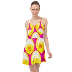 Pop Art Tennis Balls Summer Time Chiffon Dress by essentialimage