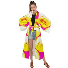 Pop Art Tennis Balls Maxi Kimono by essentialimage