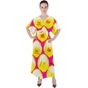 Pop Art Tennis Balls V-Neck Boho Style Maxi Dress View1