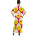 Pop Art Tennis Balls V-Neck Boho Style Maxi Dress View2