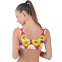 Pop Art Tennis Balls Front Tie Bikini Top View2