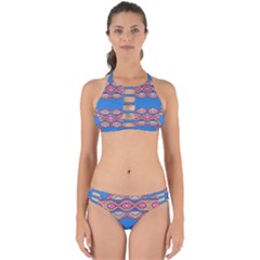 Shapes Chains On A Blue Background                                             Perfectly Cut Out Bikini Set by LalyLauraFLM