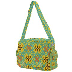 Flowers In Squares Pattern                                            Buckle Multifunction Bag by LalyLauraFLM