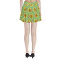 Flowers in squares pattern                                           Pleated Mini Mesh Skirt View2