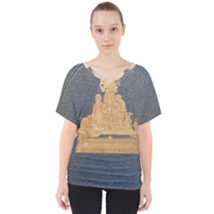 Illustrated Exhibitor 1 V-neck Dolman Drape Top by DeneWestUK