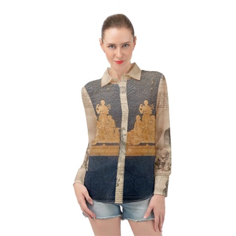 Illustrated Exhibitor 1 Long Sleeve Chiffon Shirt by DeneWestUK