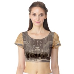 Illustrated Exhibitor Short Sleeve Crop Top