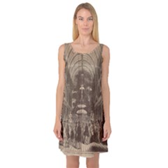 Illustrated Exhibitor Sleeveless Satin Nightdress