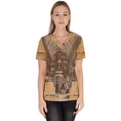 Illustrated Exhibitor Women s V-Neck Scrub Top