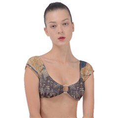 Illustrated Exhibitor Cap Sleeve Ring Bikini Top