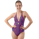 Abstract 21 Halter Cut-Out One Piece Swimsuit View1