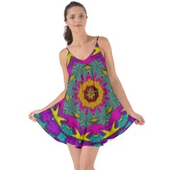 Fern  Mandala  In Strawberry Decorative Style Love The Sun Cover Up by pepitasart