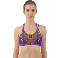 Fern  Mandala  In Strawberry Decorative Style Back Web Sports Bra by pepitasart