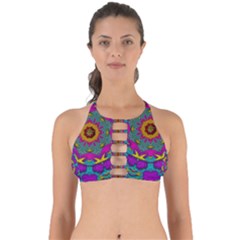 Fern  Mandala  In Strawberry Decorative Style Perfectly Cut Out Bikini Top