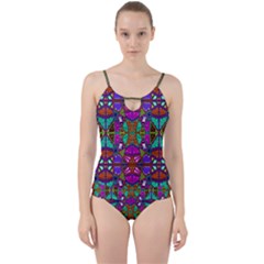 Abstract 21 1 Cut Out Top Tankini Set