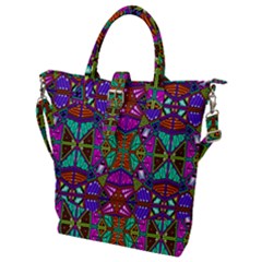 Abstract 21 1 Buckle Top Tote Bag