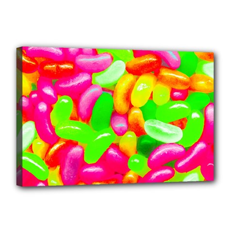 Vibrant Jelly Bean Candy Canvas 18  X 12  (stretched) by essentialimage