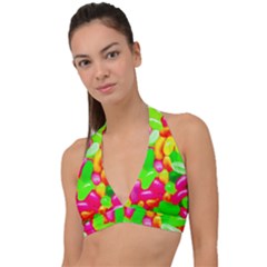 Vibrant Jelly Bean Candy Halter Plunge Bikini Top by essentialimage