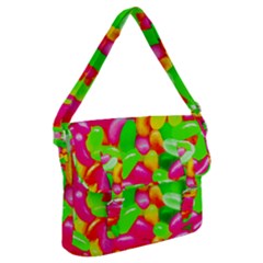 Vibrant Jelly Bean Candy Buckle Messenger Bag