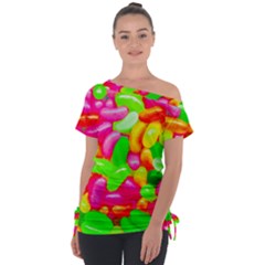 Vibrant Jelly Bean Candy Tie-up Tee