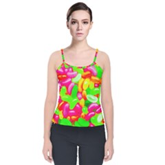 Vibrant Jelly Bean Candy Velvet Spaghetti Strap Top by essentialimage