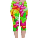 Vibrant Jelly Bean Candy Velvet Capri Leggings  View1