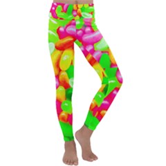 Vibrant Jelly Bean Candy Kids  Lightweight Velour Classic Yoga Leggings by essentialimage