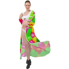 Vibrant Jelly Bean Candy Maxi Chiffon Beach Wrap by essentialimage