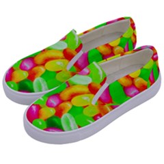 Vibrant Jelly Bean Candy Kids  Canvas Slip Ons by essentialimage