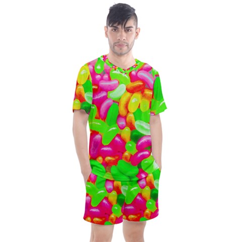 Vibrant Jelly Bean Candy Men s Mesh Tee And Shorts Set by essentialimage