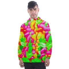 Vibrant Jelly Bean Candy Men s Front Pocket Pullover Windbreaker by essentialimage