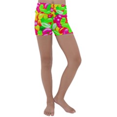 Vibrant Jelly Bean Candy Kids  Lightweight Velour Yoga Shorts by essentialimage