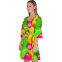 Vibrant Jelly Bean Candy Velour Kimono Dress View2