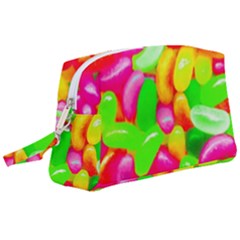 Vibrant Jelly Bean Candy Wristlet Pouch Bag (large) by essentialimage