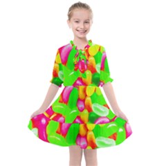 Vibrant Jelly Bean Candy Kids  All Frills Chiffon Dress by essentialimage