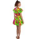 Vibrant Jelly Bean Candy Flutter Sleeve Wrap Dress View2