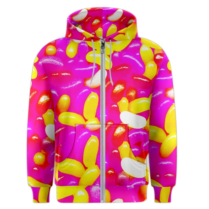 Vibrant Jelly Bean Candy Men s Zipper Hoodie